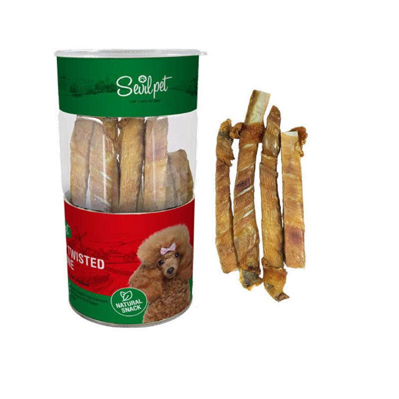 تشویقی سگ سویل پت مدل Scalp Twisted Dog Snack دورپیچ اسکالپ وزن ۱۰۰ گرم بسته 4 عددی