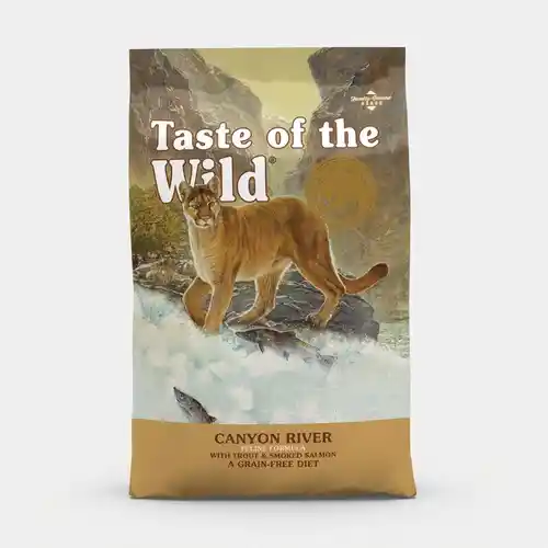 غذای خشک گربه تیست آف ویلد مدل Canyon River Feline Recipe طعم قزل آلا و سالمون وزن 2 کیلوگرم
