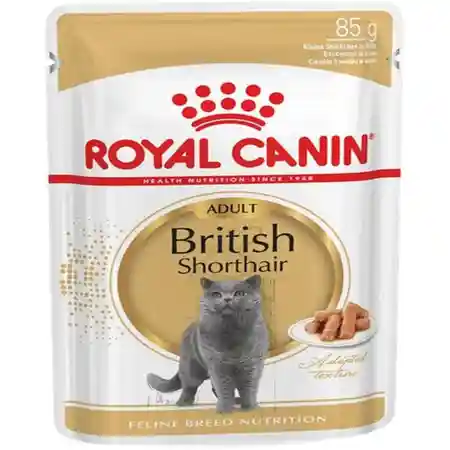 پوچ گربه رویال کنین مدل British Shorthair وزن 85 گرم بسته 12 عددی