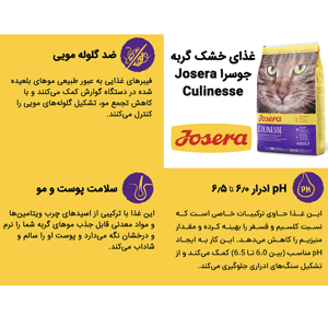 غذای خشک گربه جوسرا مدل Culinesse ضد گلوله مویی وزن 2 کیلوگرم