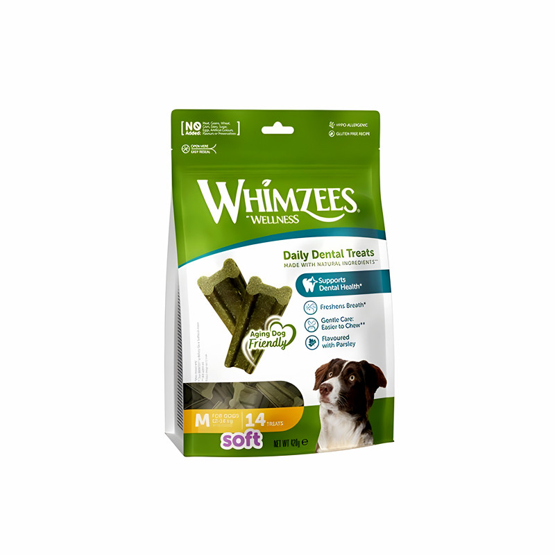 تشویقی سگ ویمزس مدل SOFT Dog Chews M طعم سبزیجات، میوهای وزن 420 گرم