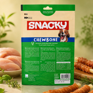 تشویقی استیکی سگ اسنکی مدل Munchy Stick Wrapped با طعم مرغ وزن 120 گرم
