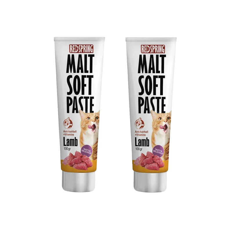 خمیر مالت گربه رداسپرینگ مدل Malt Soft Paste Lamb با طعم گوشت بره بسته 2 عددی