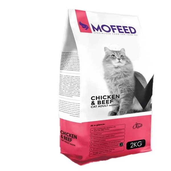 غذای خشک گربه مفید مدل Chiken Beef DG وزن 2000 گرم بسته 6 عددی
