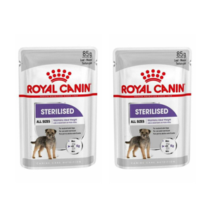 غذای پوچ سگ رویال کنین مدل Sterilized وزن 85 گرم بسته 2 عددی