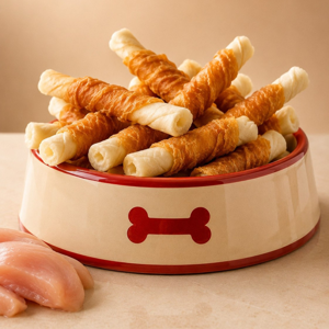 تشویقی سگ با طعم مرغ مدل Wrapped Twist Sticks بسته 10 عددی 100 گرم