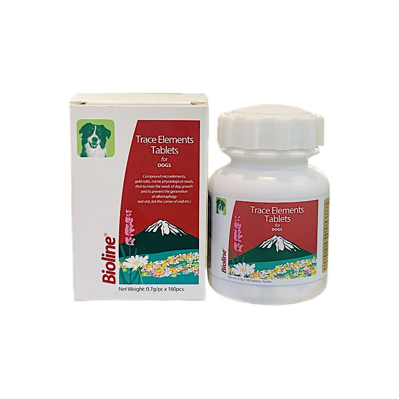 قرص مکمل سگ بایولاین مدل تقویتی Trace Elements Tablets بسته ۱۶۰ عددی