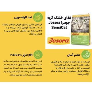 غذای خشک گربه جوسرا مدل SensiCat گوارش حساس وزن 2 کیلوگرم