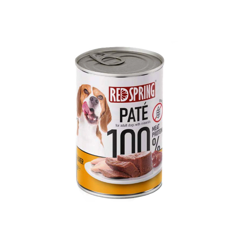 کنسرو غذای سگ بالغ رداسپرینگ مدل Dog Chicken Liver Pate طعم مرغ و جگر وزن 400 گرم بسته 6 عددی