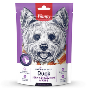 تشویقی سگ ونپی مدل Duck Jerky & Rawhide Wraps با طعم اردک وزن 100 گرم