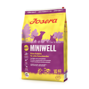 غذای خشک سگ بالغ نژاد کوچک جوسرا مدل Miniwell مناسب سلامت دندان با طعم مرغ و برنج وزن 10 کیلوگرم
