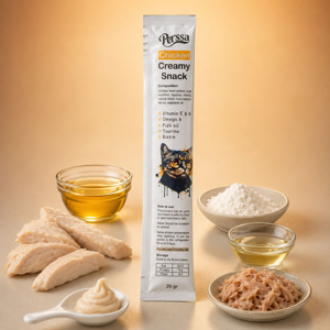 بستنی گربه پرسا مدل Creamy طعم مرغ وزن 20 گرم