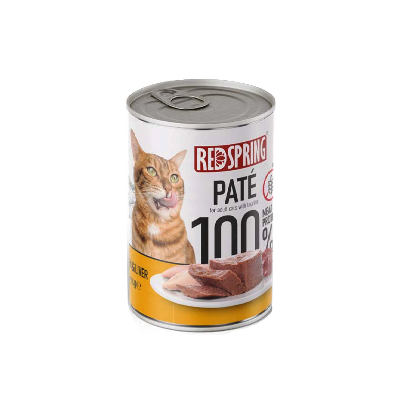 کنسرو غذای گربه رداسپرینگ مدل Cat Chicken Pate با طعم مرغ خالص وزن 400 گرم بسته 6 عددی
