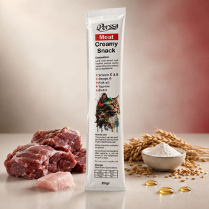 بستنی گربه پرسا مدل Creamy طعم گوشت بره وزن 20 گرم