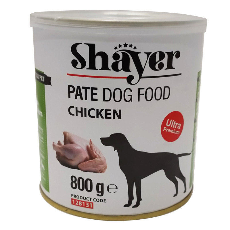 کنسرو غذای سگ شایر مدل chicken with1 وزن 800 گرم