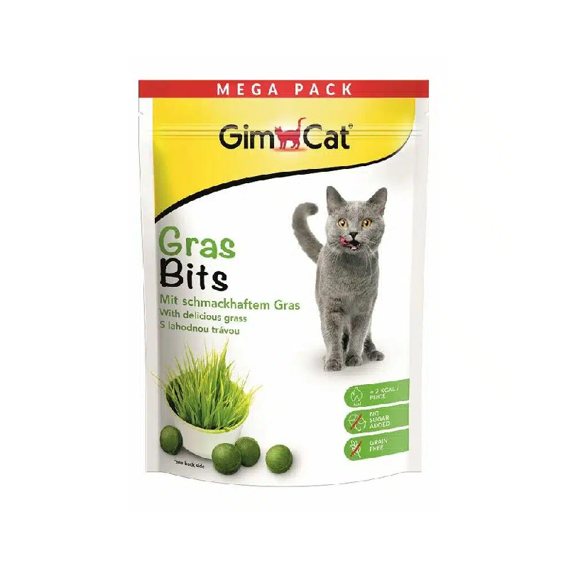 تشویقی گربه جیم کت مدل مگاپک با طعم علف گربه Mega Pack Grasbits وزن 425 گرم