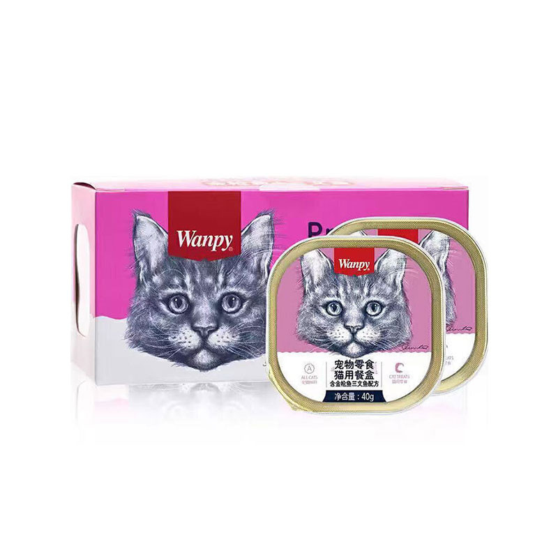 کنسرو غذای گربه بالغ ونپی مدل سفارش چین بافت موس با طعم ماهی تن و سالمون وزن 40 گرم بسته 6 عددی