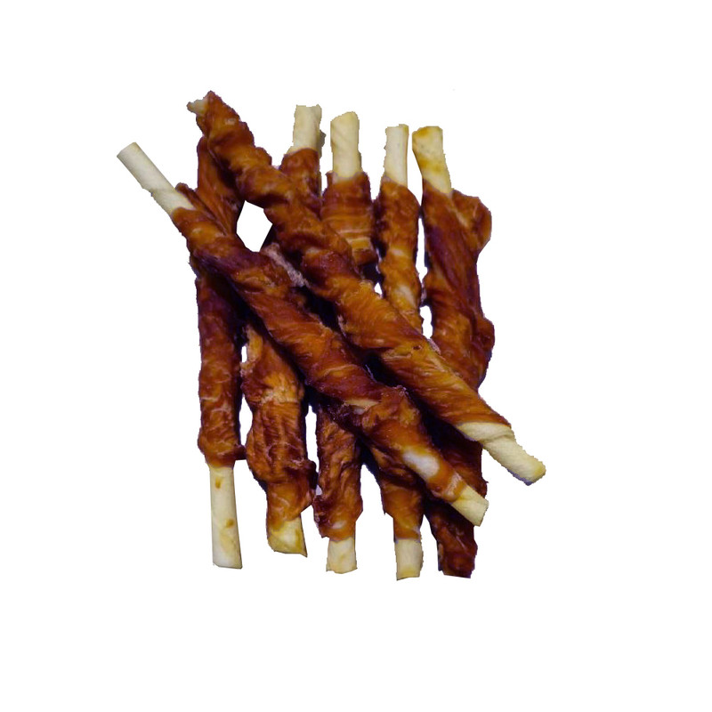 تشویقی سگ مدل دورپیچ گوشت وزن 100 گرم