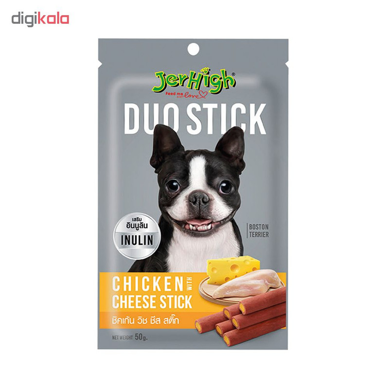 اسنک تشویقی سگ جرهای مدل Chicken Cheese Stick وزن 50 گرم