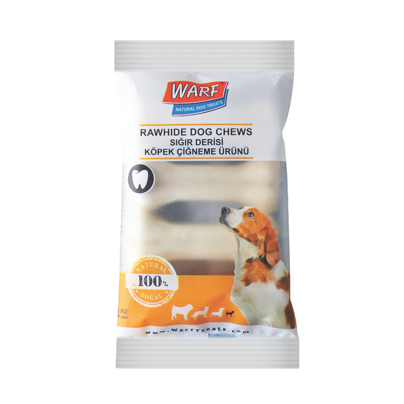 تشویقی سگ وارف مدل White Pressed Rawhide Bone XS وزن 100 گرم