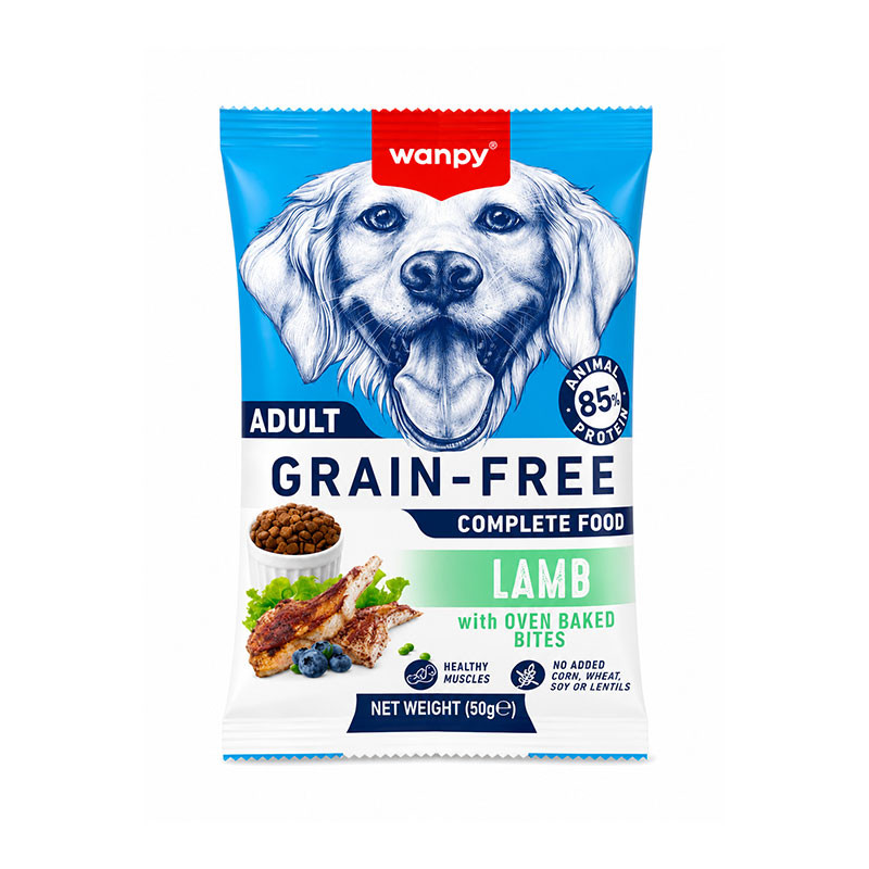 غذای خشک سگ ونپی مدل Grain Free Adult Lamb با طعم گوشت بره وزن 50 گرم
