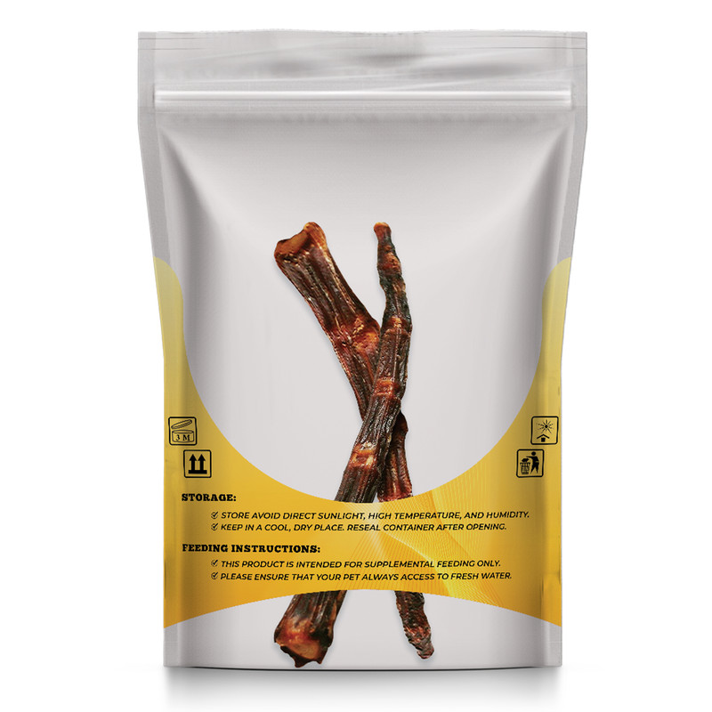 تشویقی سگ لوریتا مدل DRIED BEEF TAILS وزن 100 گرم