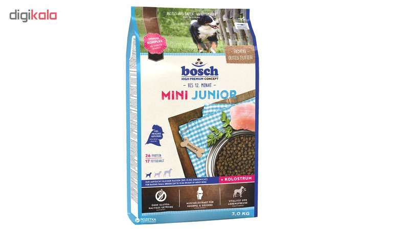 غذای خشک سگ بوش مدل Junior Mini وزن 3 کیلوگرم