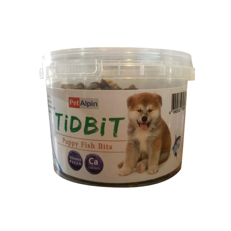 غذای تشویقی سگ تیدبیت مدل Puppy Fish Bits وزن 180 گرم