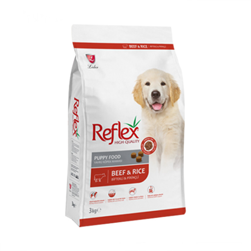 غذای خشک توله سگ رفلکس مدل Puppy Beef and Rice وزن 3 کیلوگرم