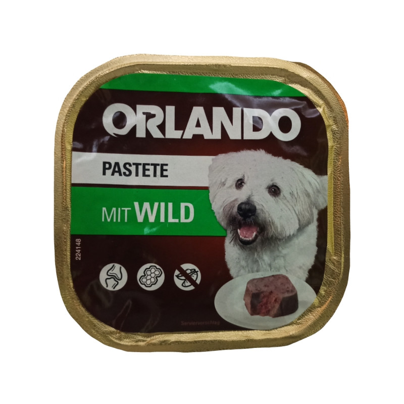 کنسرو غذای سگ اورلاندو مدل wild_300 وزن 300 گرم