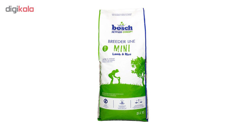 غذای خشک سگ بوش مدل Breeder Line Mini Lamb and Rice وزن 20 کیلوگرم