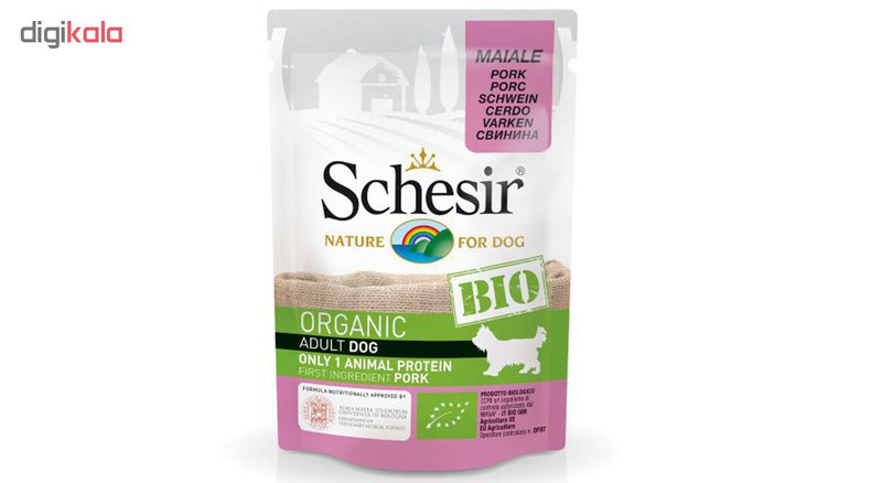 پوچ سگ شسیر مدل Pouch BIO Pork-74307 با طعم فیله گراز وزن 85 گرم