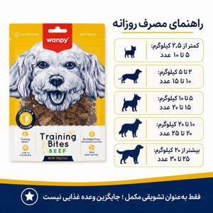 تشویقی سگ ونپی مدل Training Bites طعم گوشت گاو وزن 100 گرم
