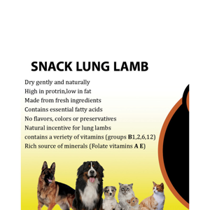 تشویقی سگ فاما پت مدل SNACK LUNG LAMBS وزن 20 گرم