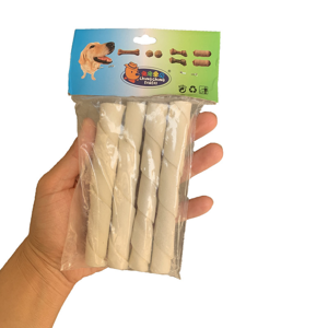 تشویقی سگ چانگ چانگ مدل bleached cowhide rolls وزن 120 گرم