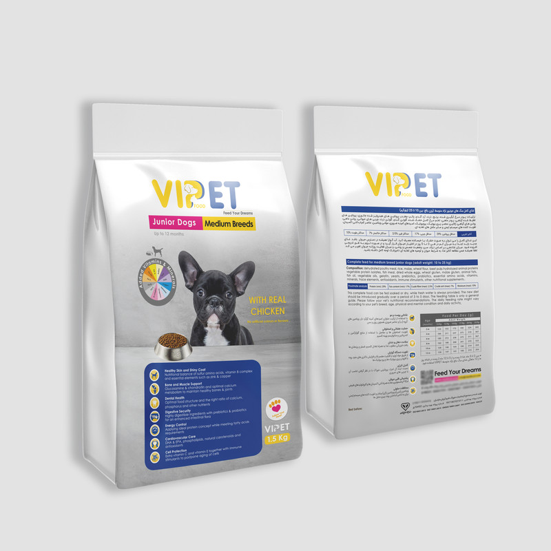 غذای خشک سگ وی پت مدل Junior Medium Breed وزن 1.5 کیلوگرم