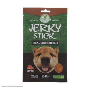 غذای تشویقی سگ ووجی برند Jerky Stick Liver 905824 کد 1530 وزن 70 گرم