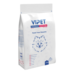 غذا خشک سگ بالغ وی پت مدل Small Breed با طعم مرغ و ماهی وزن 1.5 کیلوگرم