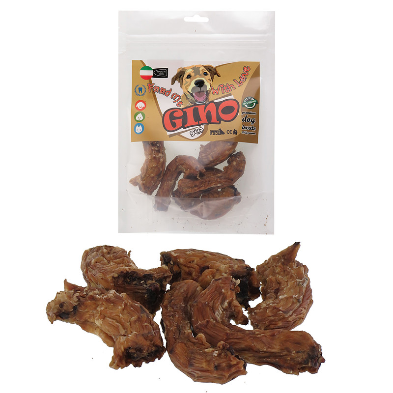 تشویقی سگ جینو مدل Chicken Neck کد 204 وزن 80 گرم