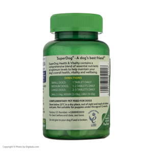 قرص مکمل سگ ویتابیوتیکس مدل  SuperDog Health Vitality بسته 60 عددی