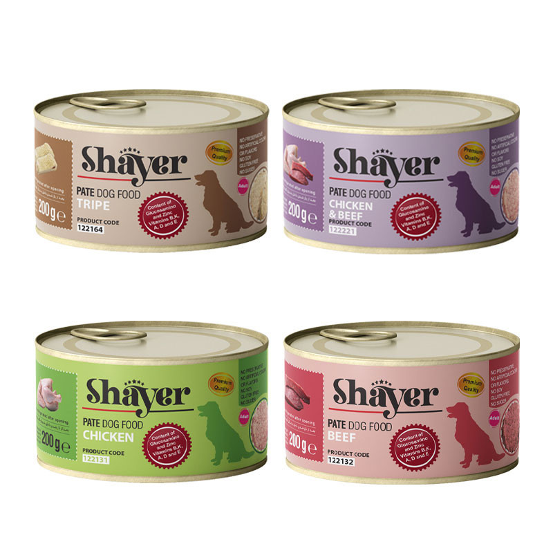 کنسرو سگ شایر مدل pate وزن 800 گرم مجموعه 4 عددی
