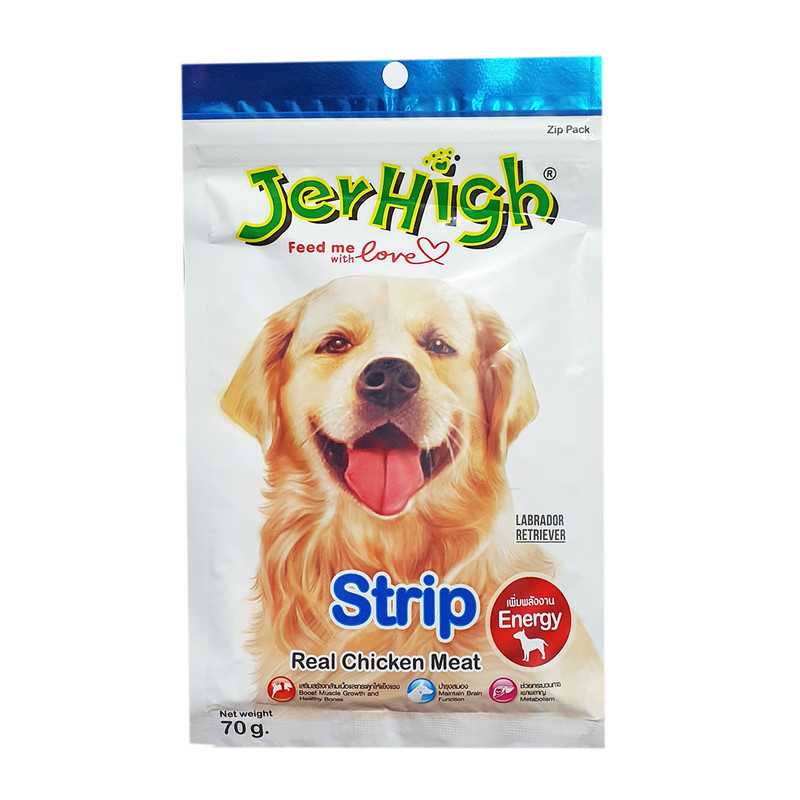 تشویقی سگ جرهای مدل chicken strip وزن 60 گرم