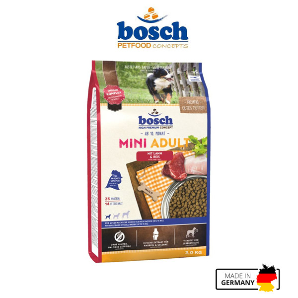 غذای خشک سگ بوش مدل Adult Mini High Lamb & Rice وزن 3 کیلوگرم