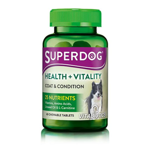 قرص مکمل سگ ویتابیوتیکس مدل  SuperDog Health Vitality بسته 60 عددی