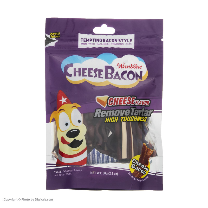 تشویقی سگ ون بن مدل Cheese Bacon 201649 کد 1226 وزن 80 گرم