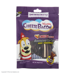 تشویقی سگ ون بن مدل Cheese Bacon 201649 کد 1226 وزن 80 گرم