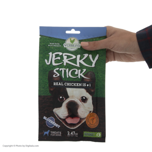 تشویقی سگ ووجی برند مدل  Jerky Stick Blueberry 905879 کد 1533 وزن 70 گرم
