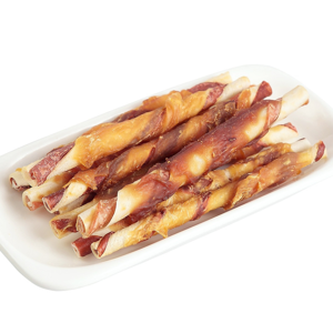 غذای تشویقی سگ اُداگ مدل Chicken wrap Bicolor cowhide stick وزن ۱۰۰ گرم