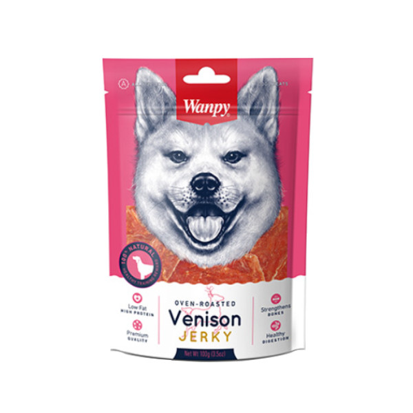 تشویقی سگ ونپی مدل Venison Jerky وزن 100 گرم