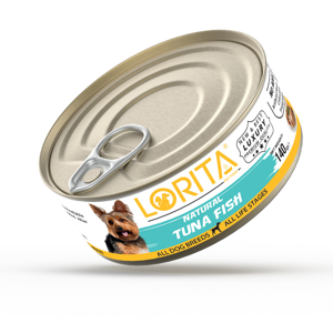 کنسرو غذای سگ لوریتا مدل NATURAL TUNA FISH وزن 140 گرم